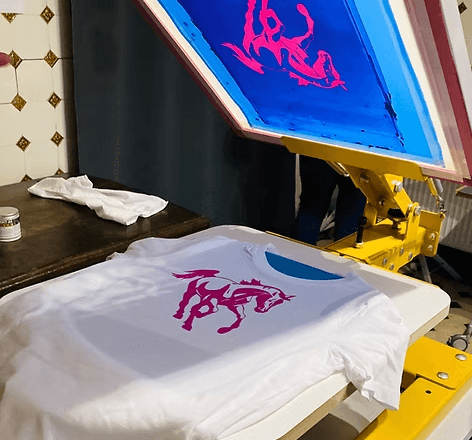 Siebdruckkunst in unserem Café